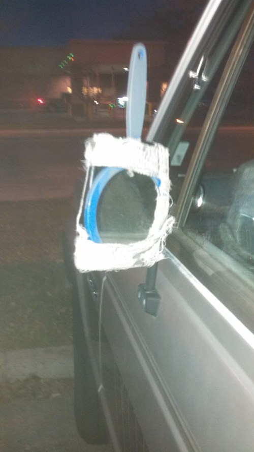 side mirror cars duct tape there I fixed it - 7899996416