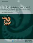 Cover image of current issue from Health Promotion International