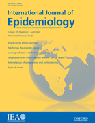 Cover image of current issue from International Journal of Epidemiology