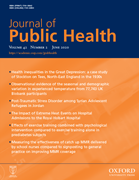 Cover image of current issue from Journal of Public Health