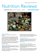 Cover image of current issue from Nutrition Reviews