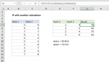 Excel formula: IF with other calculations