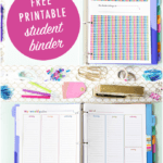 Free Printable Student Binder for Back to School and Back to College