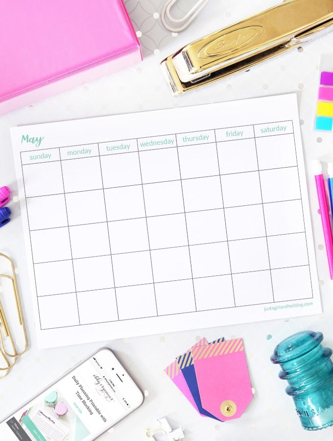 Free Printable May Calendar Pages